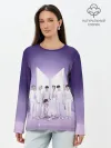 Лонгслив женский. Хлопок / BTS. Purple