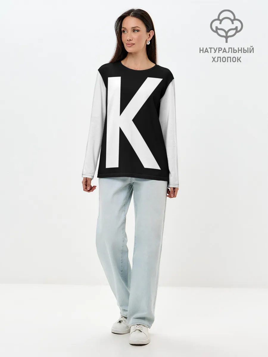 Лонгслив женский. Хлопок / Давай давай кальмар! Форма