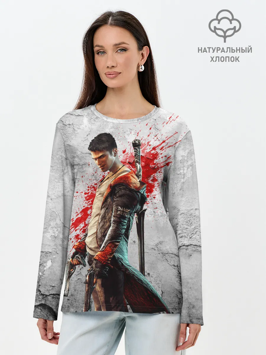 Лонгслив женский. Хлопок / White Dante