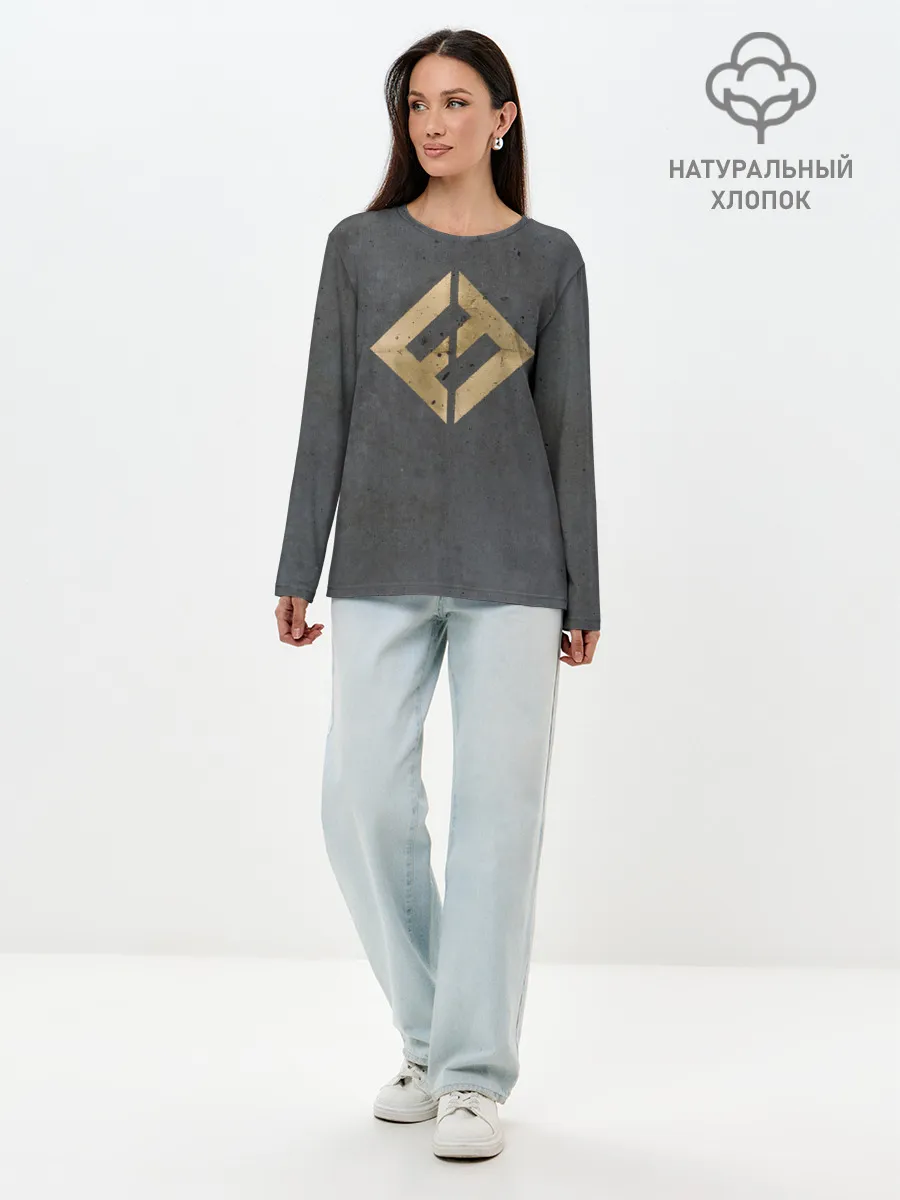 Лонгслив женский. Хлопок / Concrete and Gold - Foo Fighters