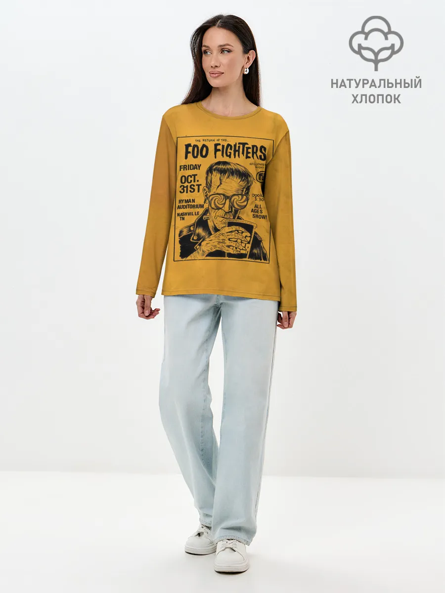 Лонгслив женский. Хлопок / THE RETURN OF THE... FOO FIGHTERS