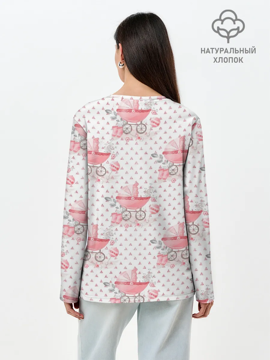 Лонгслив женский. Хлопок / Детская коляска