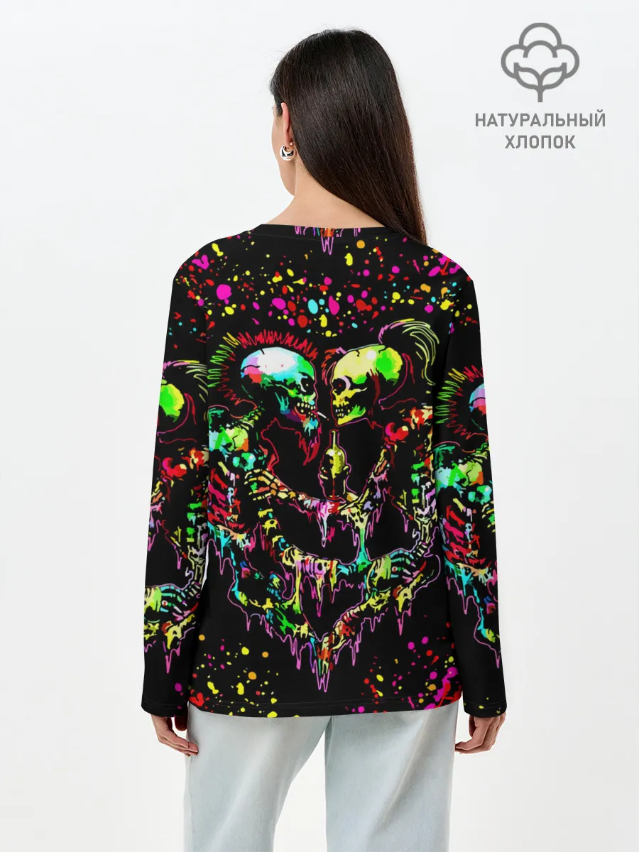 Лонгслив женский. Хлопок / Адская любовь