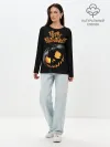 Лонгслив женский. Хлопок / Взгляд черной тыква