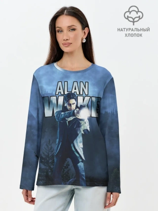 Лонгслив женский. Хлопок / Alan Wake / Алан Уэйк