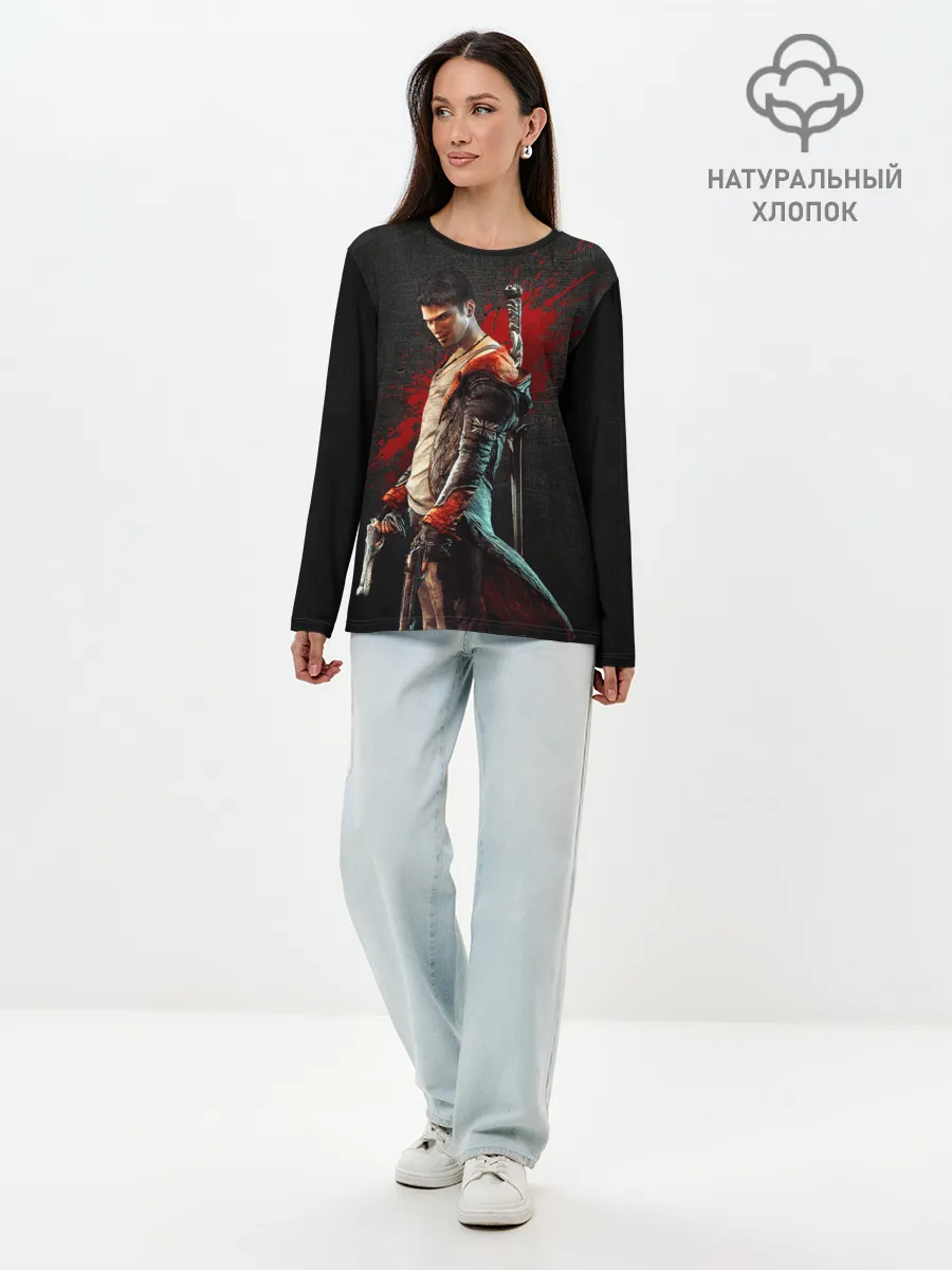 Лонгслив женский. Хлопок / Black Dante