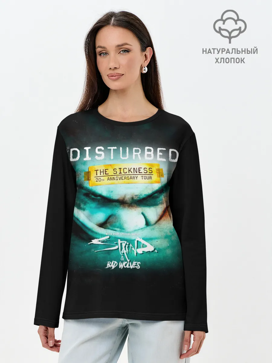 Лонгслив женский. Хлопок / The Sickness - Disturbed