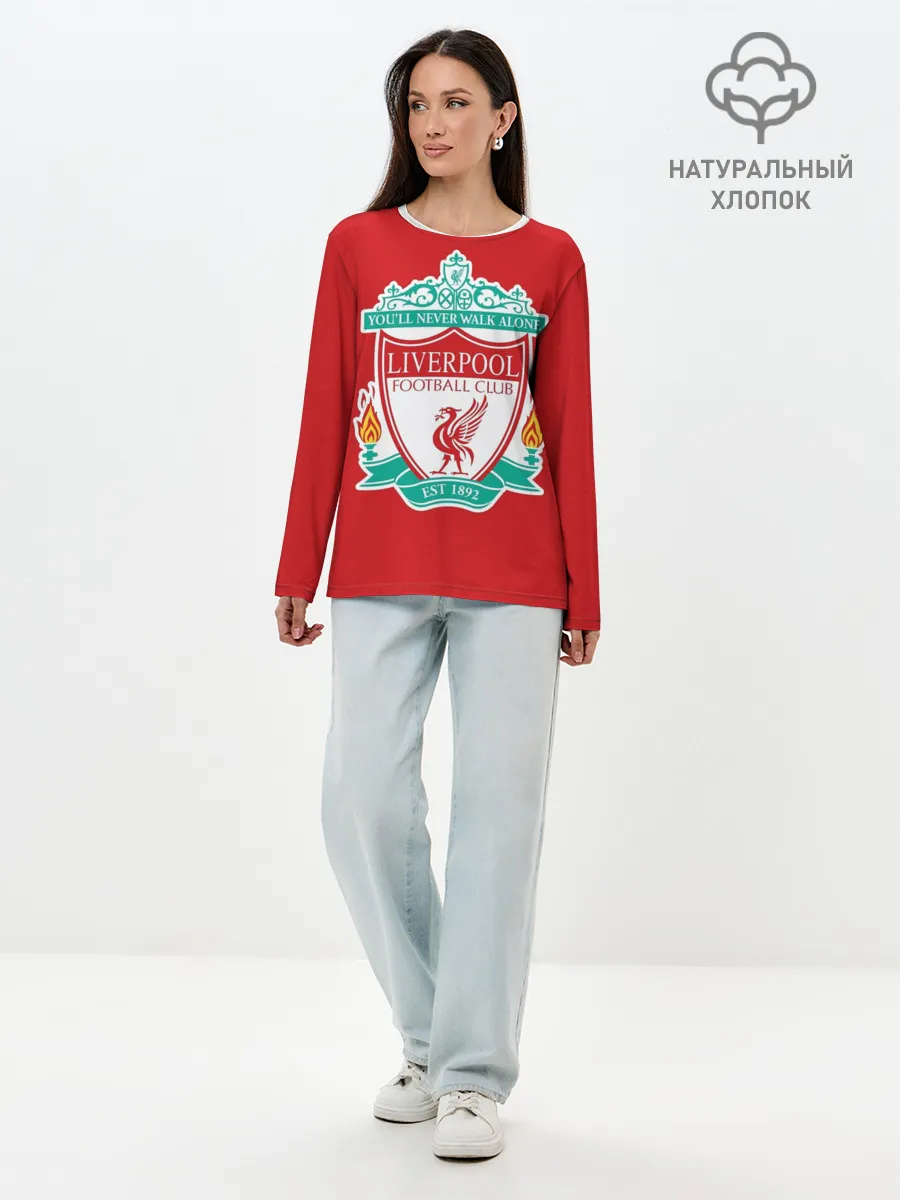 Лонгслив женский. Хлопок / F.C. LIVERPOOL
