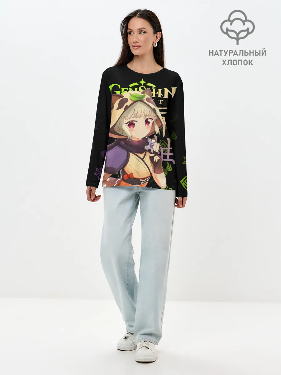 Лонгслив женский. Хлопок / Саю / Genshin Impact