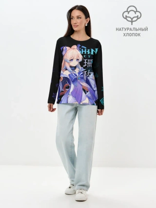 Лонгслив женский. Хлопок / Кокоми / Genshin Impact