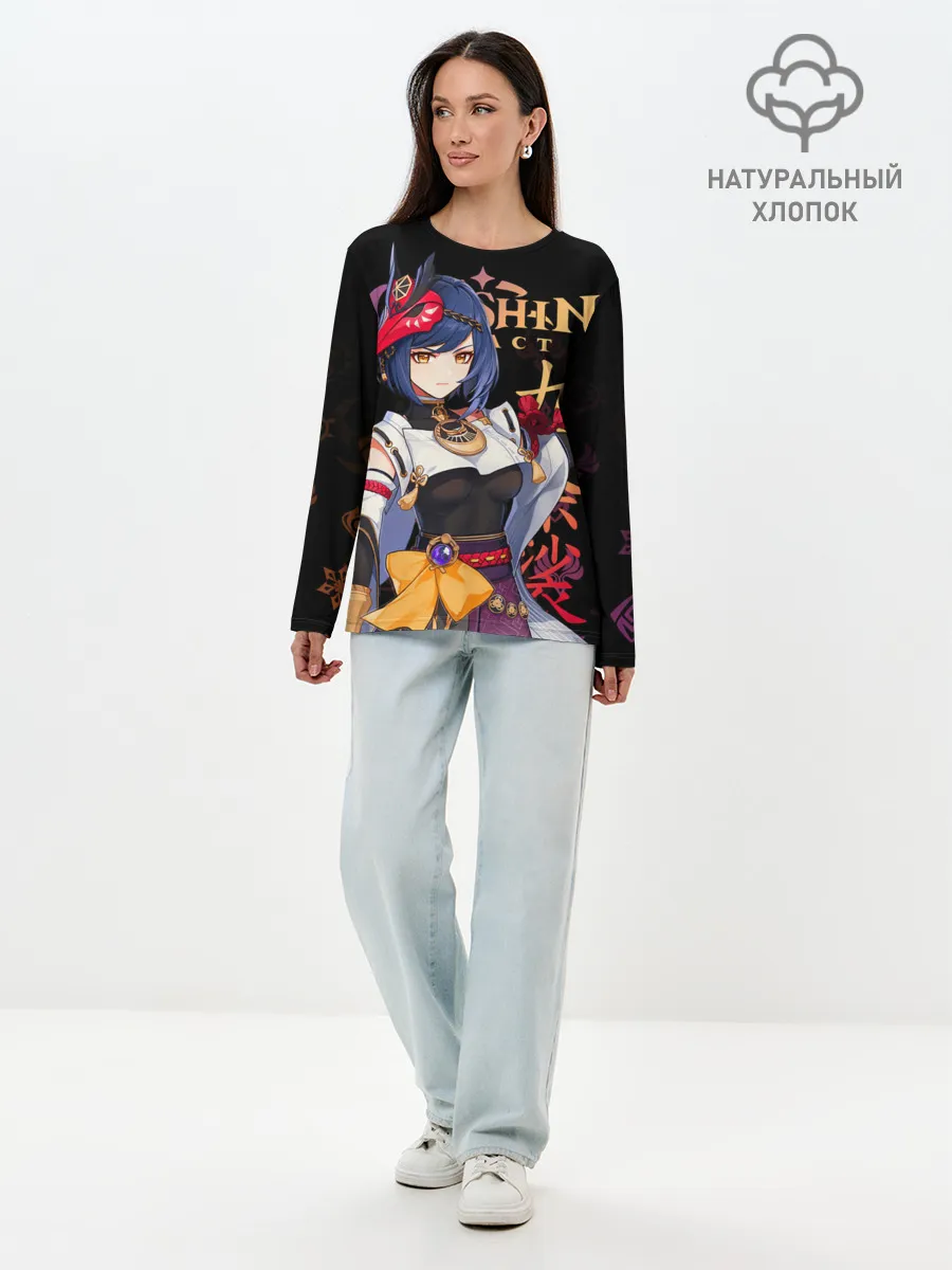 Лонгслив женский. Хлопок / Сара / Genshin Impact