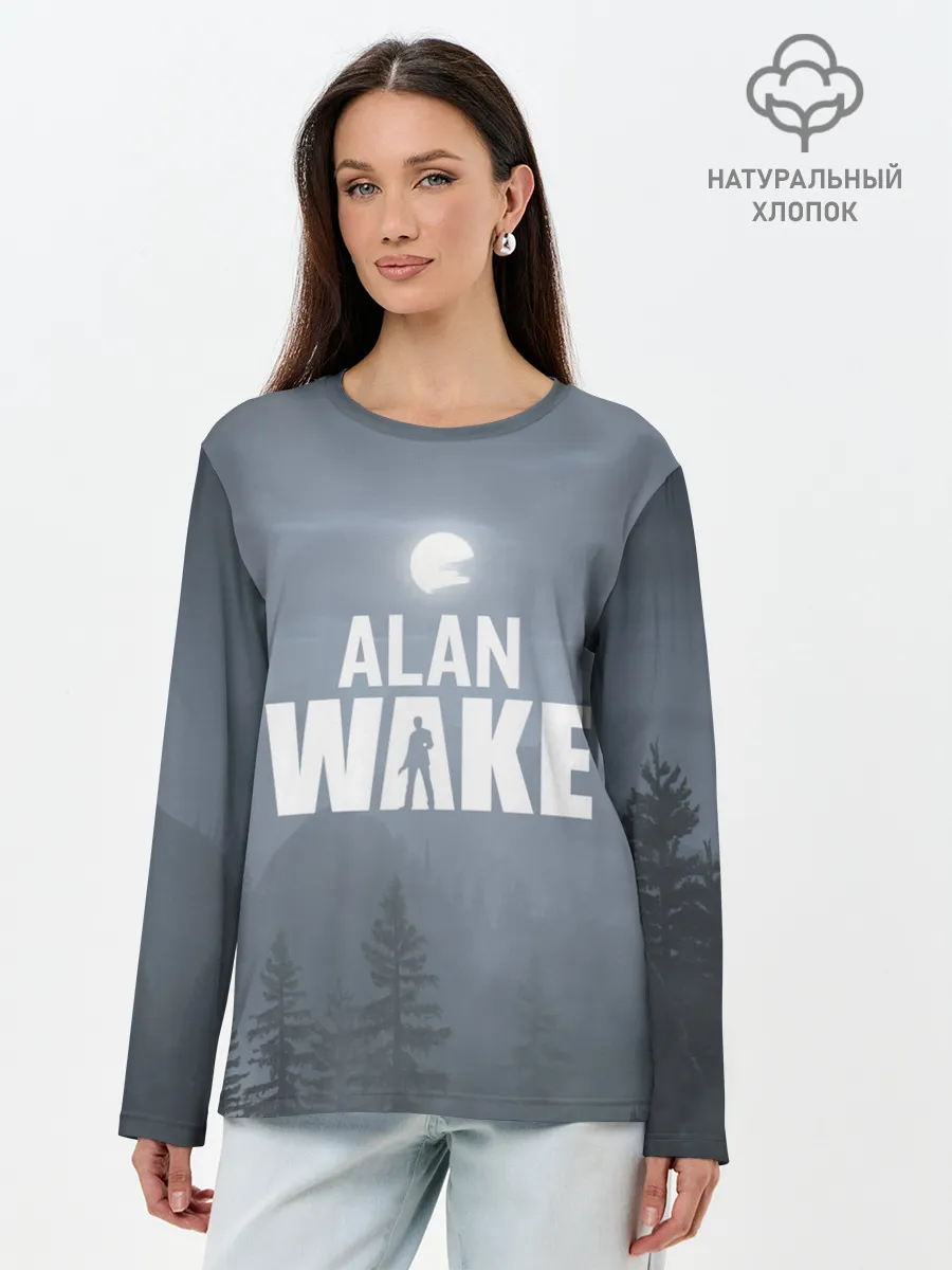 Лонгслив женский. Хлопок / Алан Уэйк: Полнолуние