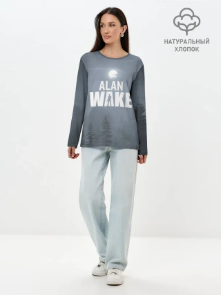 Лонгслив женский. Хлопок / Алан Уэйк: Полнолуние