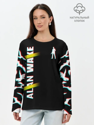 Лонгслив женский. Хлопок / Alan Wake Glitch
