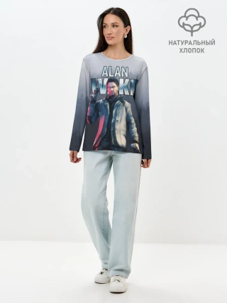 Лонгслив женский. Хлопок / Алан Уэйк / Alan Wake
