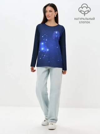 Лонгслив женский. Хлопок / Знак зодиака - Дева