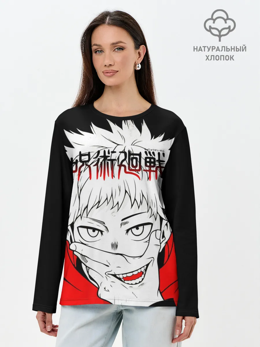 Лонгслив женский. Хлопок / Jujutsu Kaisen, Юдзи Итадори