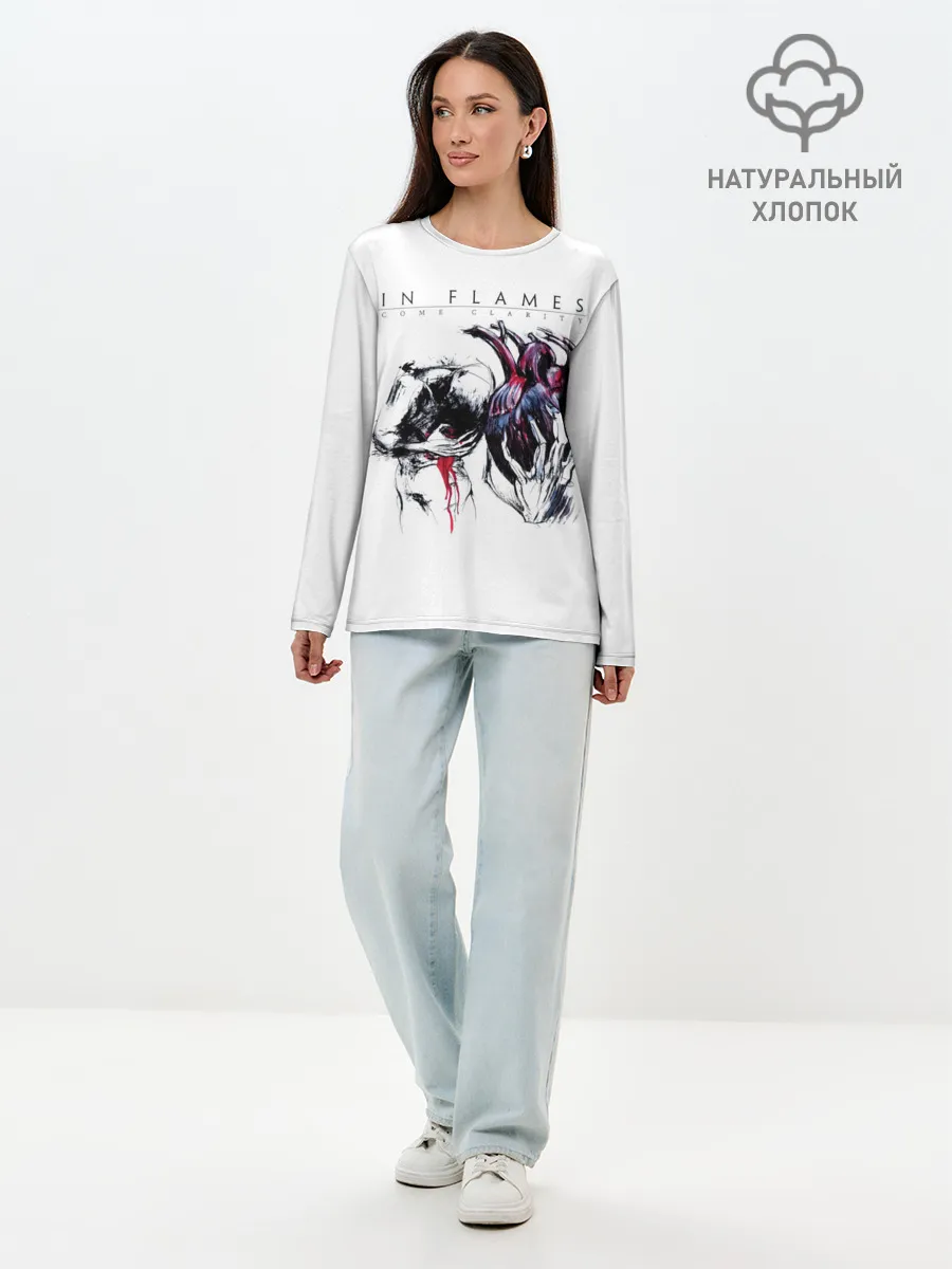 Лонгслив женский. Хлопок / Come Clarity - In Flames