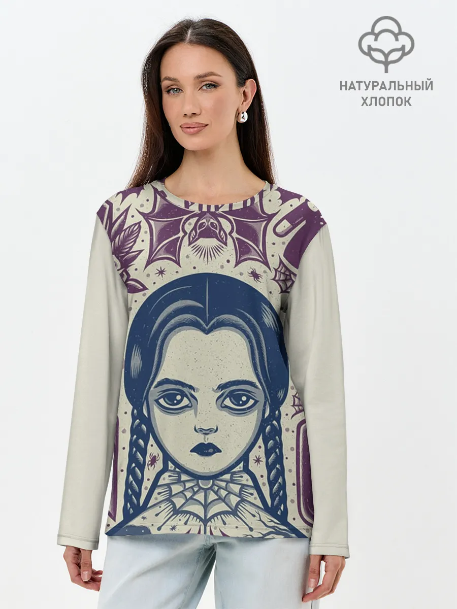 Лонгслив женский. Хлопок / THE ADDAMS FAMILY NW2
