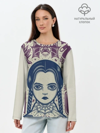 Лонгслив женский. Хлопок / THE ADDAMS FAMILY NW2
