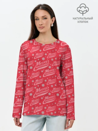 Лонгслив женский. Хлопок / Merry Christmas