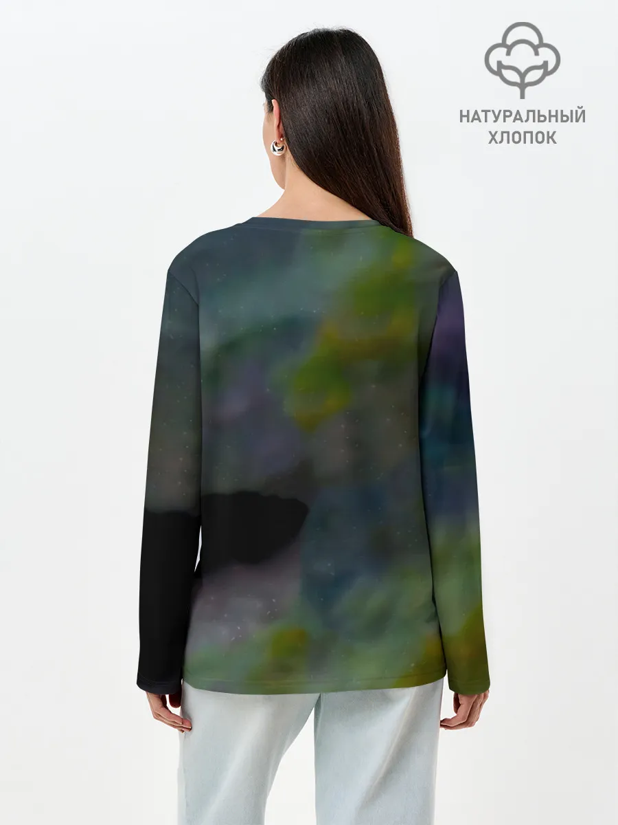 Лонгслив женский. Хлопок / Точно ртуть алоэ - Мумий Тролль