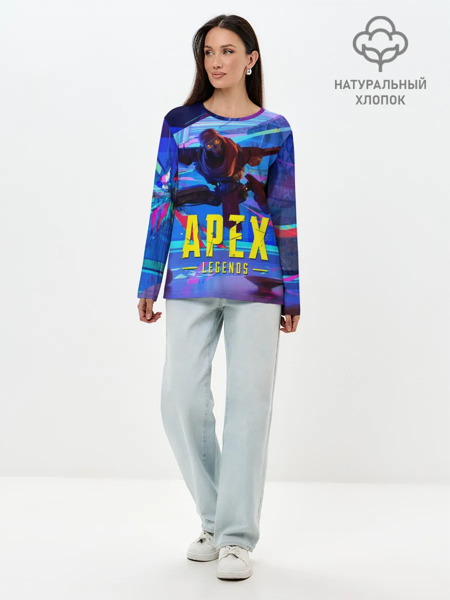 Лонгслив женский. Хлопок / Опасный Ревенант