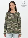 Лонгслив женский. Хлопок / Именной камуфляж Миша