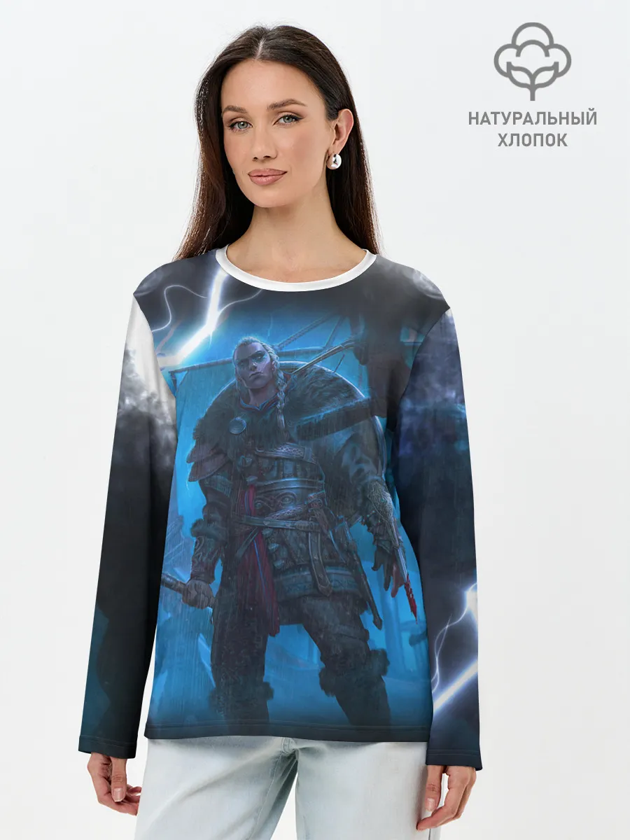 Лонгслив женский. Хлопок / ASSASSINS CREED VALHALLA | ВАЛХАЛЛА