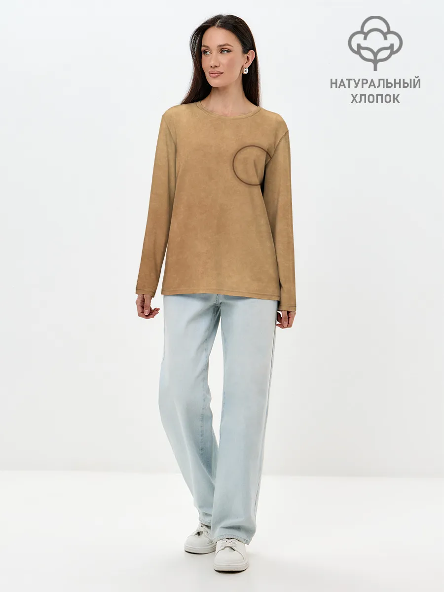 Лонгслив женский. Хлопок / Круг / Игра в кальмара