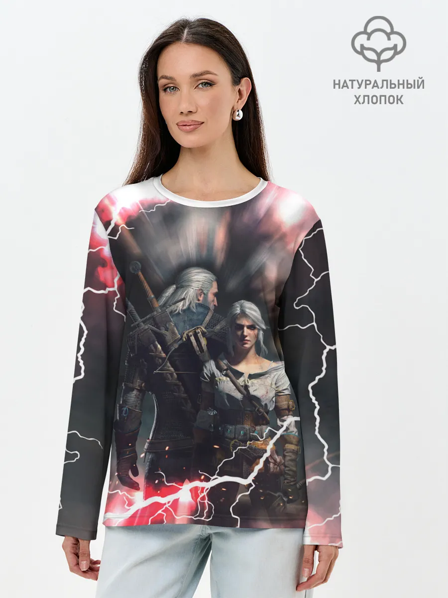 Лонгслив женский. Хлопок / Цирилла | Геральт