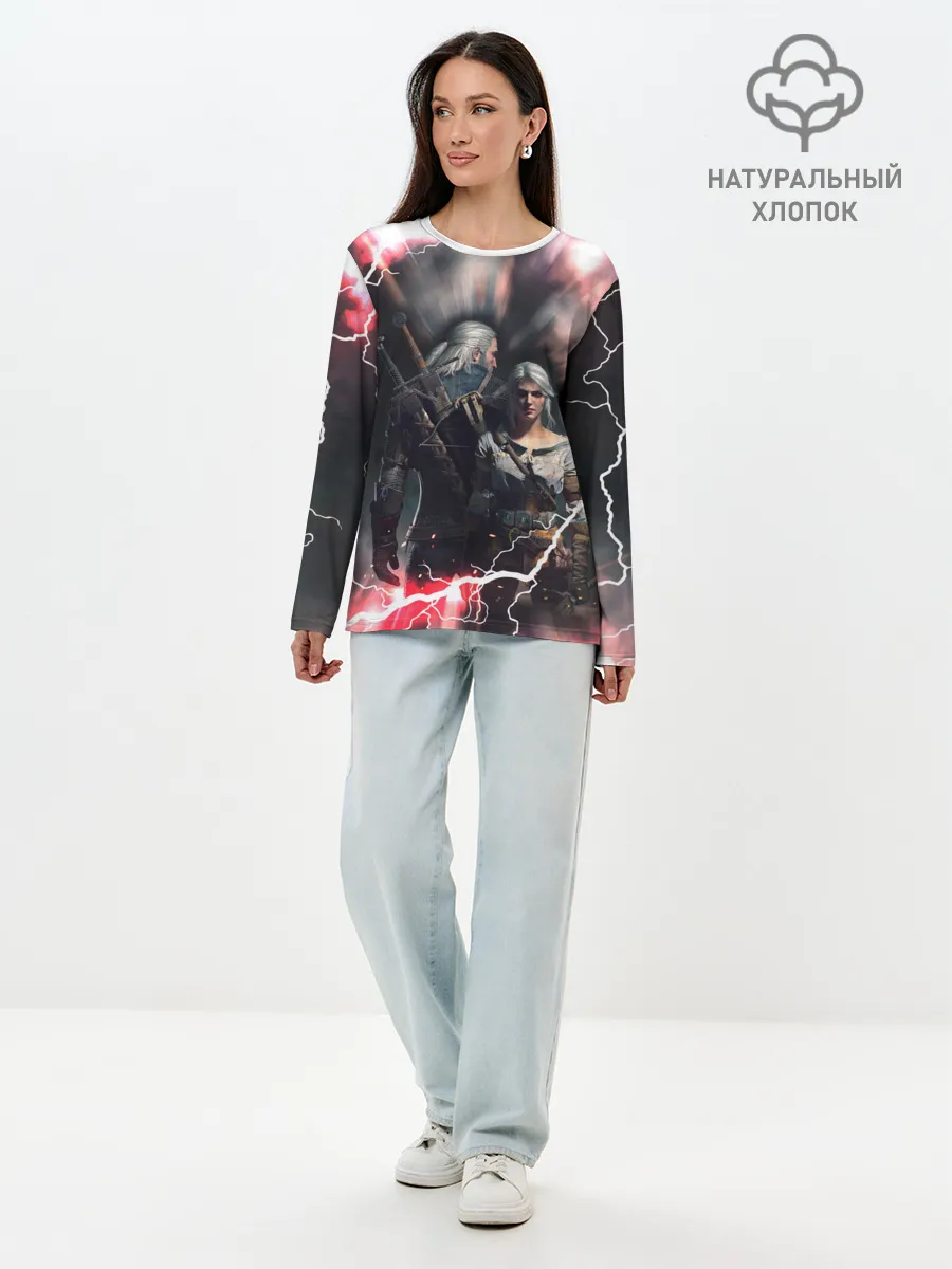 Лонгслив женский. Хлопок / Цирилла | Геральт