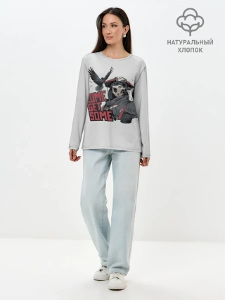 Лонгслив женский. Хлопок / Come get same
