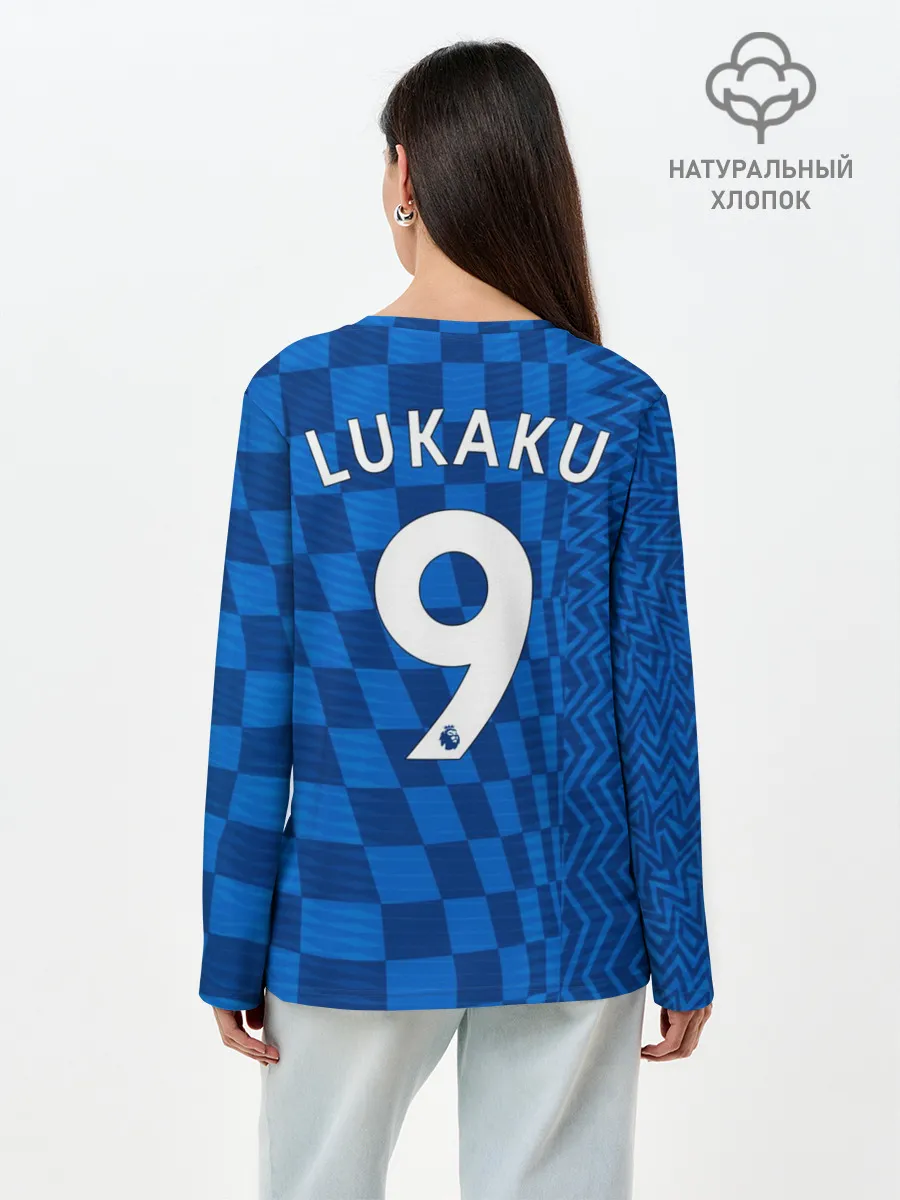 Лонгслив женский. Хлопок / Лукаку Челси форма 2021/2022