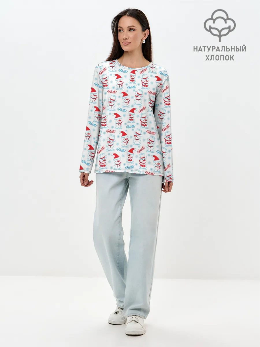 Лонгслив женский. Хлопок / Hello!