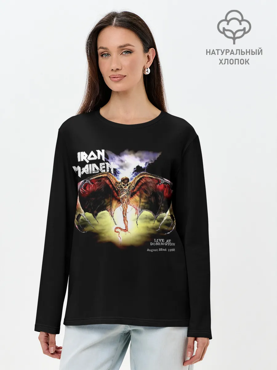 Лонгслив женский. Хлопок / Iron Maiden LIVE AT DONINGTON