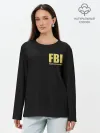 Лонгслив женский. Хлопок / FBI. Female Body Inspector.