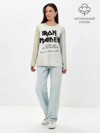 Лонгслив женский. Хлопок / Live at Donington - Iron Maiden