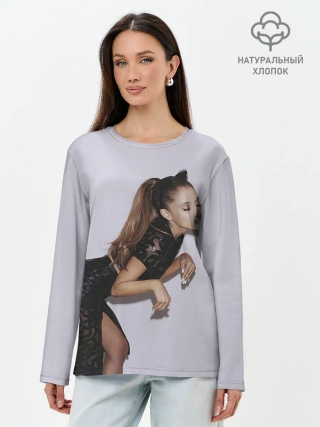 Лонгслив женский. Хлопок / Киска Ариана