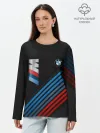 Лонгслив женский. Хлопок / BMW STRIPE
