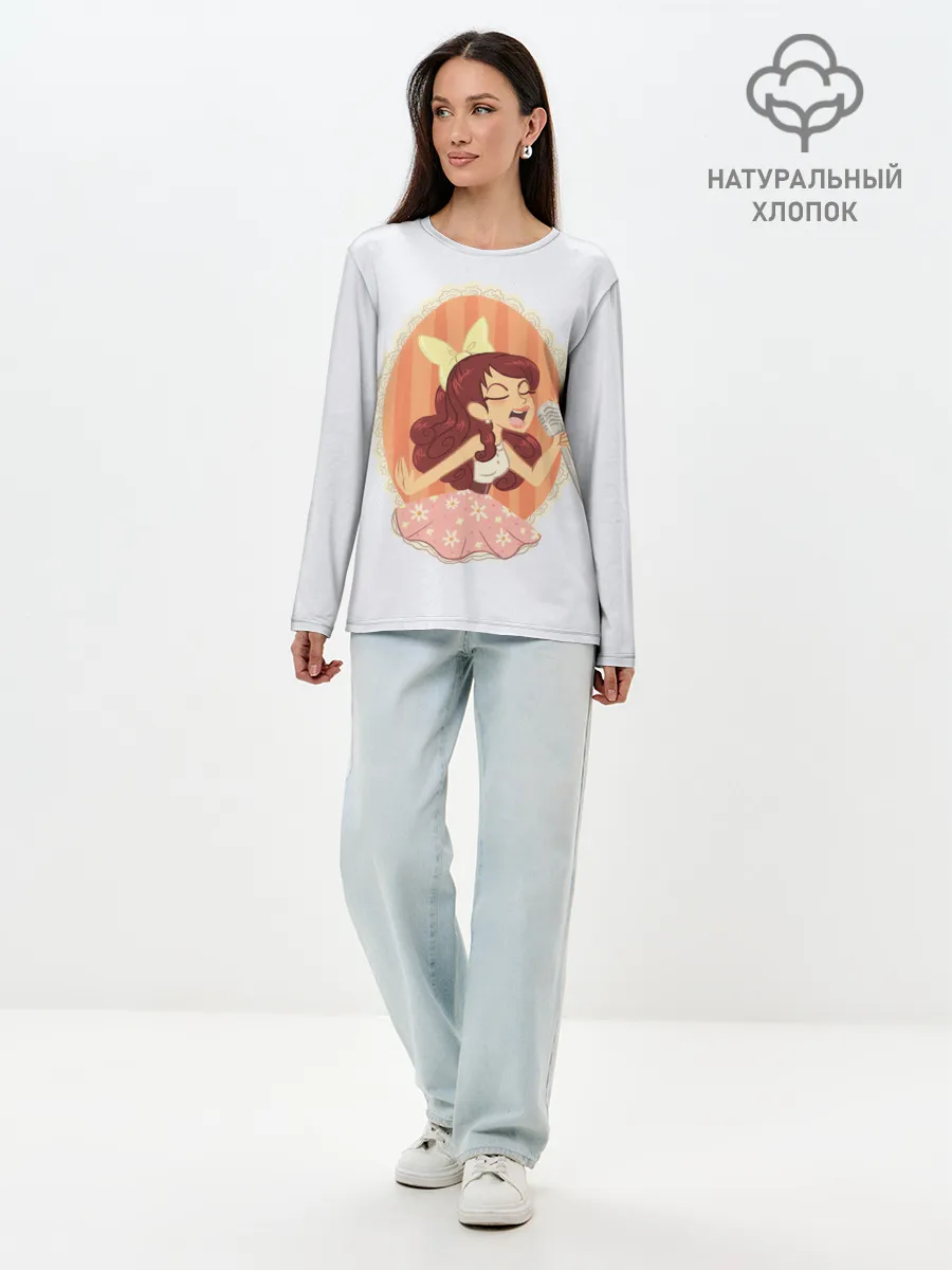 Лонгслив женский. Хлопок / Рисунок Арианы