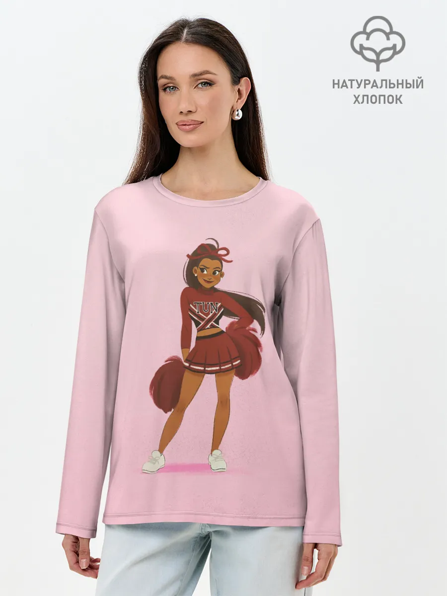 Лонгслив женский. Хлопок / Черлидерша Ариана