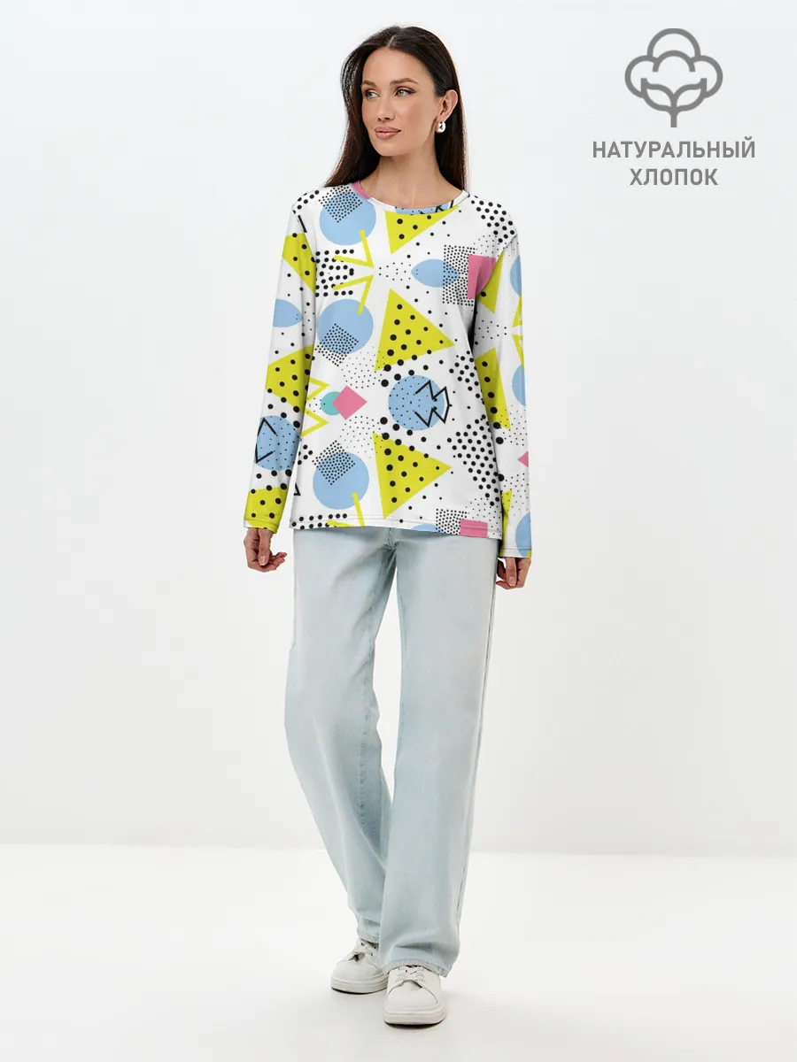 Лонгслив женский. Хлопок / свежее дыхание