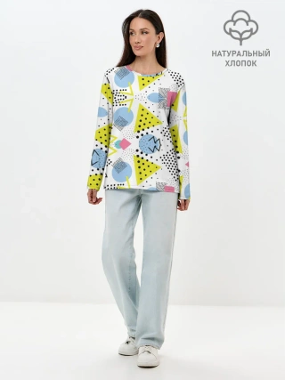 Лонгслив женский. Хлопок / свежее дыхание