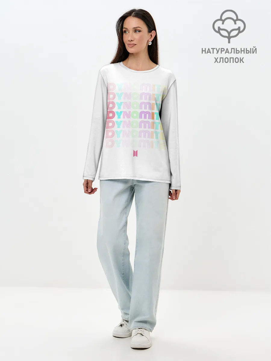 Лонгслив женский. Хлопок / DYNAMITE | BTS ver.2