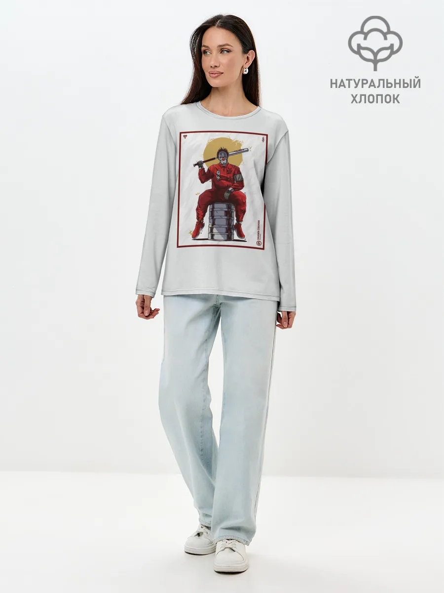 Лонгслив женский. Хлопок / SLIPKNOT | Shawn Crahan