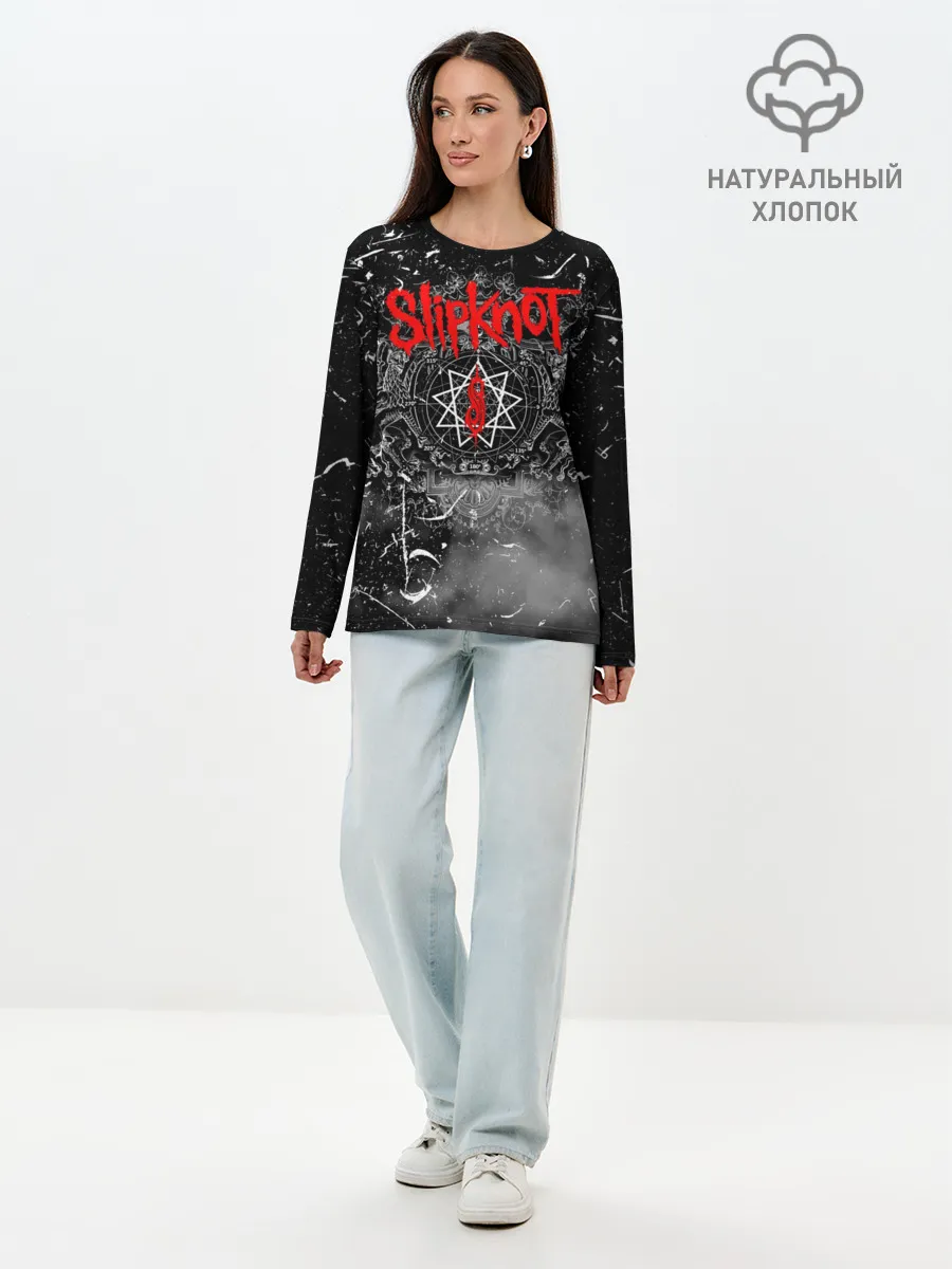 Лонгслив женский. Хлопок / Slipknot Grunge Rock | СЛИПКНОТ
