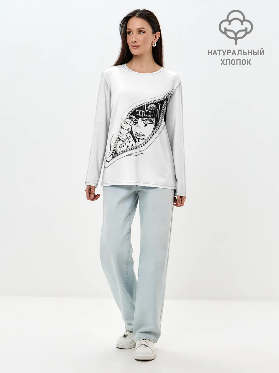Лонгслив женский. Хлопок / Бруно Буччелати внутри из Джоджо