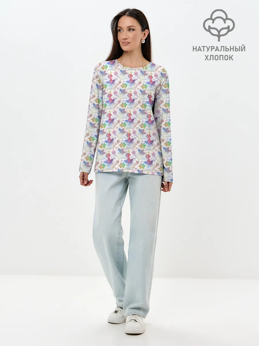 Лонгслив женский. Хлопок / Merry Christmas