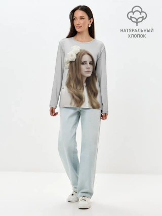 Лонгслив женский. Хлопок / Нежная Ланочка